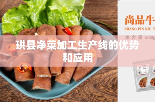 珙县净菜加工生产线的优势和应用