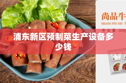 浦东新区预制菜生产设备多少钱