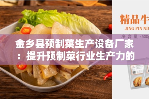 金乡县预制菜生产设备厂家：提升预制菜行业生产力的关键