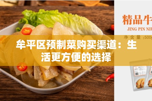 牟平区预制菜购买渠道：生活更方便的选择