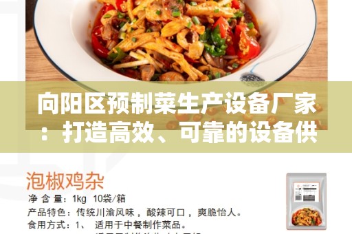 向阳区预制菜生产设备厂家：打造高效、可靠的设备供应商