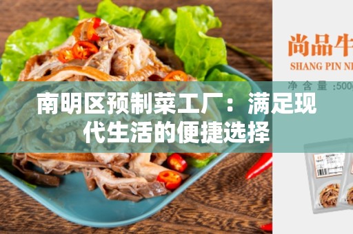 南明区预制菜工厂：满足现代生活的便捷选择