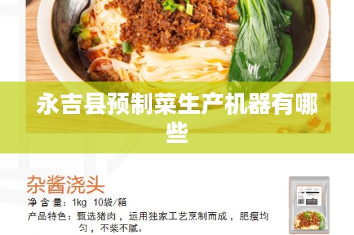 永吉县预制菜生产机器有哪些