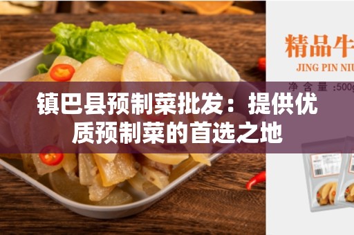 镇巴县预制菜批发：提供优质预制菜的首选之地