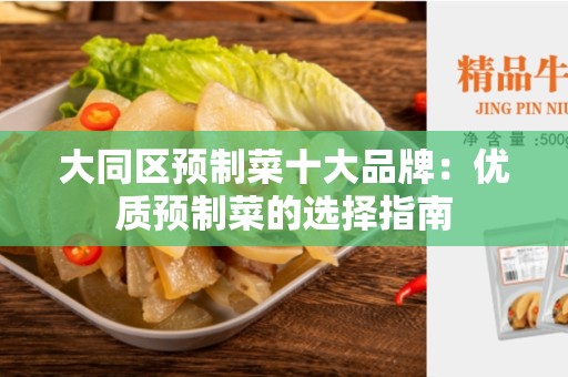 大同区预制菜十大品牌：优质预制菜的选择指南