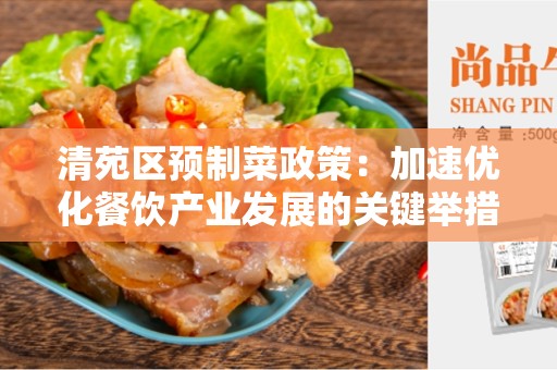 清苑区预制菜政策：加速优化餐饮产业发展的关键举措