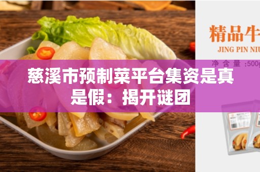 慈溪市预制菜平台集资是真是假：揭开谜团