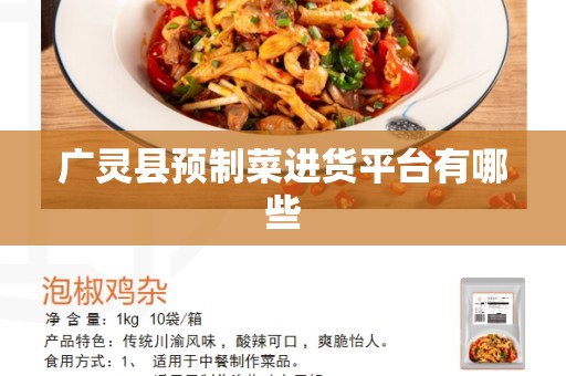 广灵县预制菜进货平台有哪些