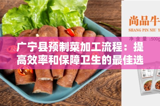 广宁县预制菜加工流程：提高效率和保障卫生的最佳选择