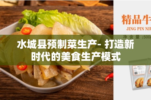 水城县预制菜生产- 打造新时代的美食生产模式