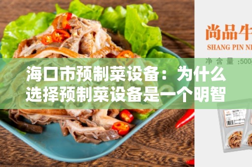 海口市预制菜设备：为什么选择预制菜设备是一个明智的决定-
