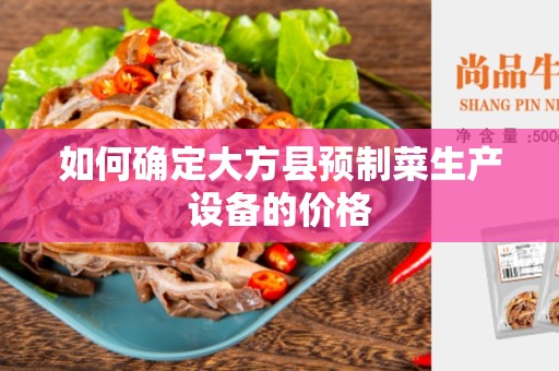 如何确定大方县预制菜生产设备的价格