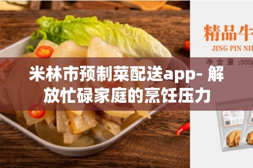 米林市预制菜配送app- 解放忙碌家庭的烹饪压力