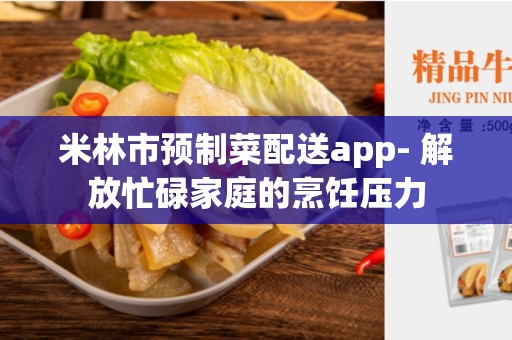 米林市预制菜配送app- 解放忙碌家庭的烹饪压力