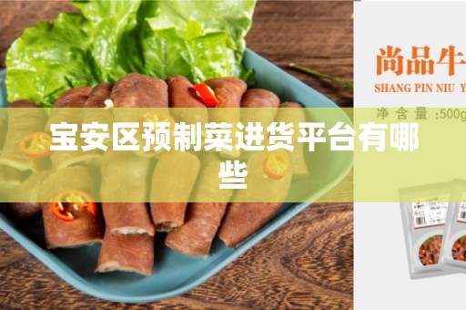 宝安区预制菜进货平台有哪些