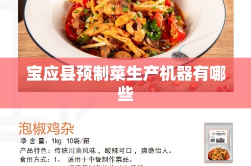 宝应县预制菜生产机器有哪些