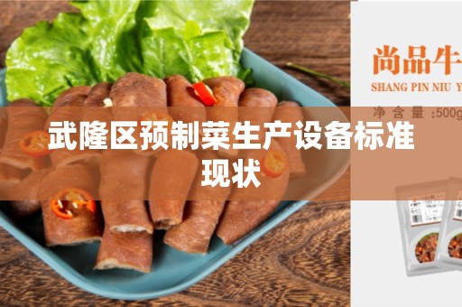 武隆区预制菜生产设备标准现状