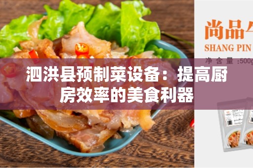 泗洪县预制菜设备：提高厨房效率的美食利器