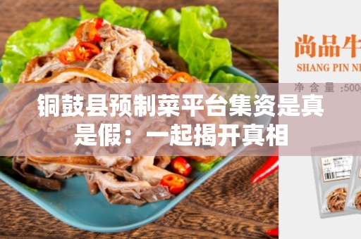铜鼓县预制菜平台集资是真是假：一起揭开真相