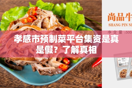 孝感市预制菜平台集资是真是假？了解真相