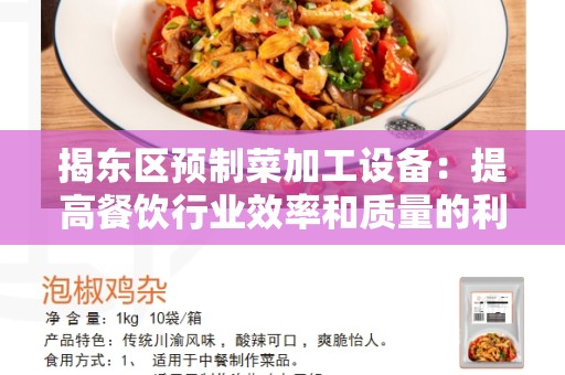 揭东区预制菜加工设备：提高餐饮行业效率和质量的利器