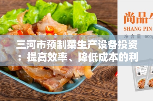 三河市预制菜生产设备投资：提高效率、降低成本的利器