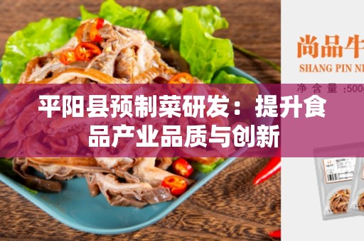 平阳县预制菜研发：提升食品产业品质与创新