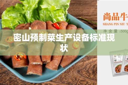 密山预制菜生产设备标准现状