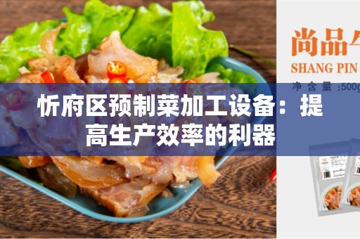 忻府区预制菜加工设备：提高生产效率的利器