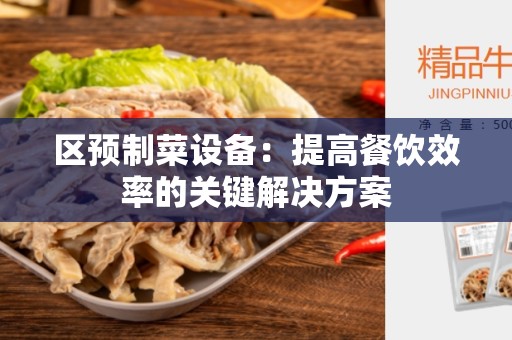 区预制菜设备：提高餐饮效率的关键解决方案