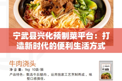 宁武县兴化预制菜平台：打造新时代的便利生活方式