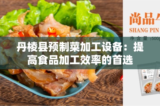 丹棱县预制菜加工设备：提高食品加工效率的首选