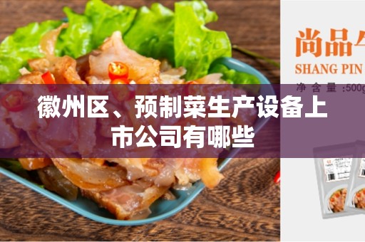 徽州区、预制菜生产设备上市公司有哪些