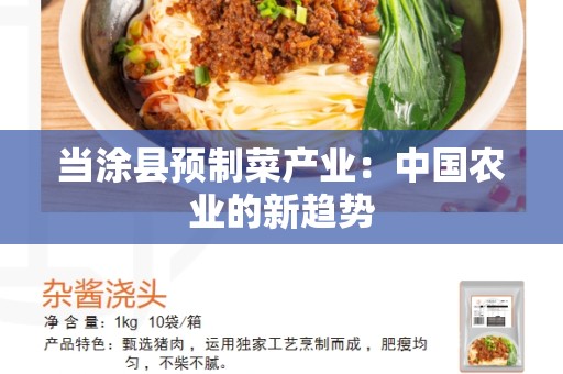 当涂县预制菜产业：中国农业的新趋势