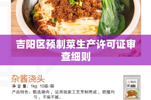 吉阳区预制菜生产许可证审查细则