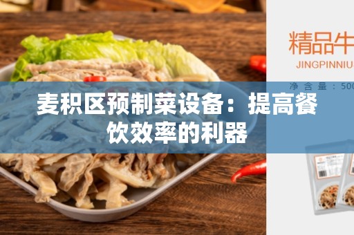 麦积区预制菜设备：提高餐饮效率的利器