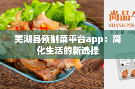 芜湖县预制菜平台app：简化生活的新选择