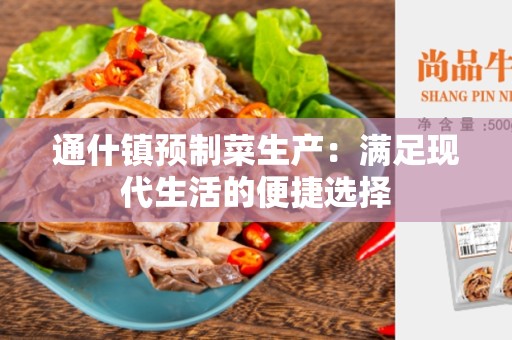 通什镇预制菜生产：满足现代生活的便捷选择