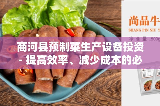 商河县预制菜生产设备投资- 提高效率、减少成本的必经之路