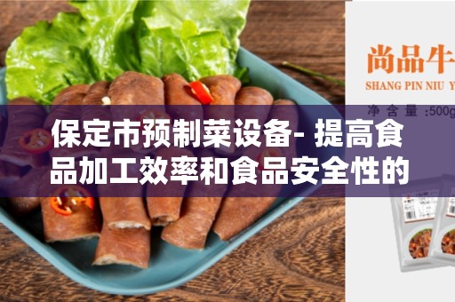 保定市预制菜设备- 提高食品加工效率和食品安全性的关键设备