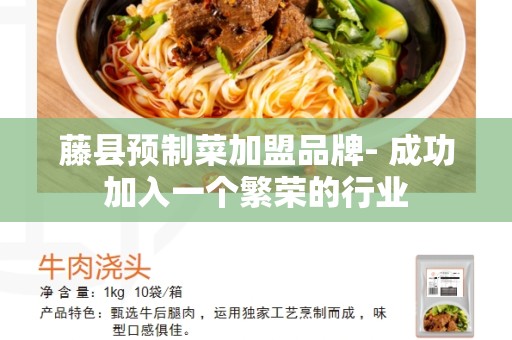 藤县预制菜加盟品牌- 成功加入一个繁荣的行业