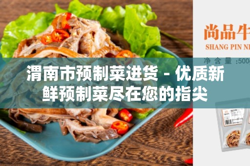 渭南市预制菜进货 - 优质新鲜预制菜尽在您的指尖