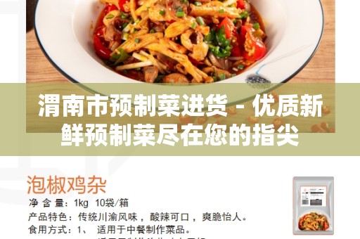 渭南市预制菜进货 - 优质新鲜预制菜尽在您的指尖