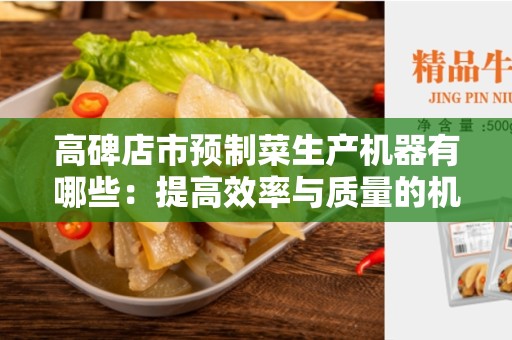 高碑店市预制菜生产机器有哪些：提高效率与质量的机器设备