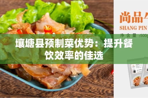壤塘县预制菜优势：提升餐饮效率的佳选