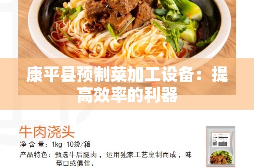 康平县预制菜加工设备：提高效率的利器