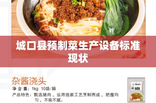 城口县预制菜生产设备标准现状
