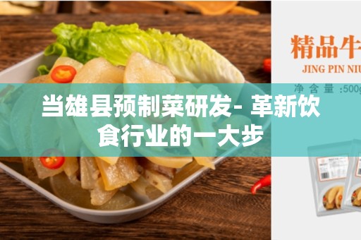 当雄县预制菜研发- 革新饮食行业的一大步