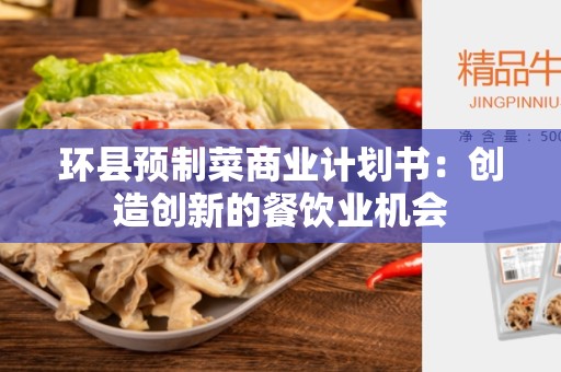 环县预制菜商业计划书：创造创新的餐饮业机会