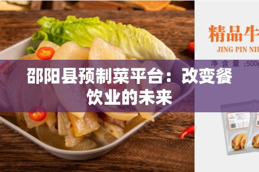 邵阳县预制菜平台：改变餐饮业的未来
